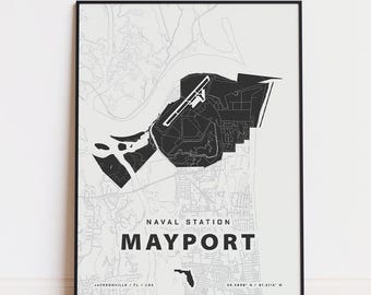 Naval Station Mayport Base map print