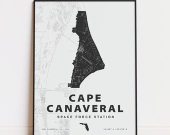 Cape Canaveral Space Force Station map print