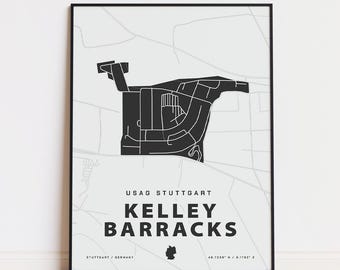USAG Stuttgart - Kelley Barracks map print