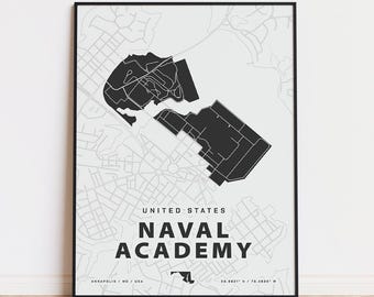 U.S. Naval Academy map print