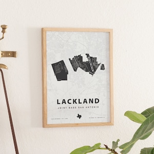 Lackland Air Wire Base Karte Druck
