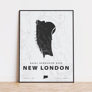 Naval Submarine Base New London Kartendruck