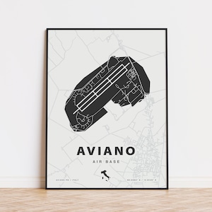 Aviano Air Base Kartendruck