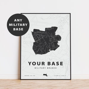 Impresión de mapas de bases militares personalizados: elija su base