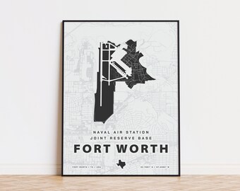 NAS JRB Fort Worth map print