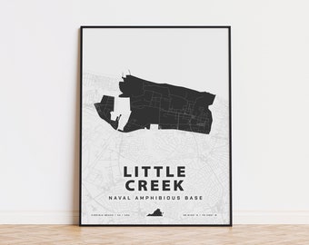 Little Creek Naval Amphibious Base map print