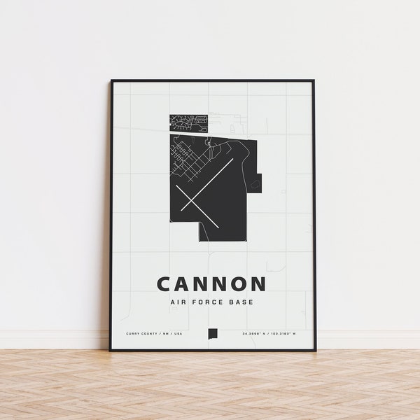 Cannon Afb Map Print Etsy