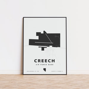 Impressão do mapa da Base Aérea de Creech