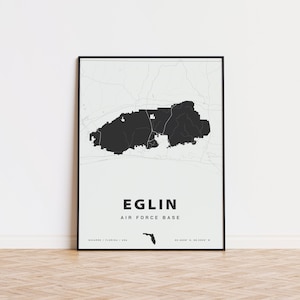 Eglin Air Force Base map print