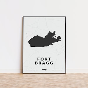 Fort Bragg map print | U.S. Army