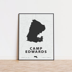 Camp Edwards Karte Druck