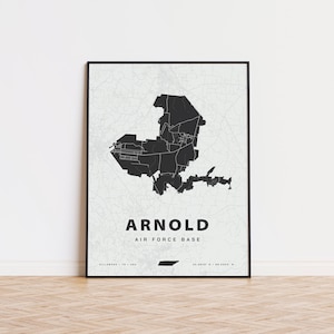 Arnold Air Force Base map print