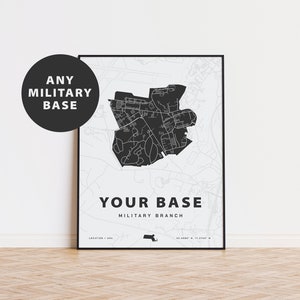 Custom Military Base map print - Choose your base