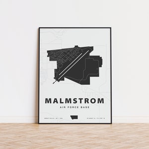 Malmstrom Air Force Base map print