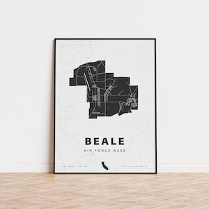 Beale Air Force Base map print
