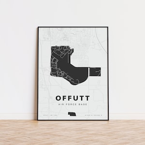 Impresión del mapa de la Base de la Fuerza Aérea Offutt