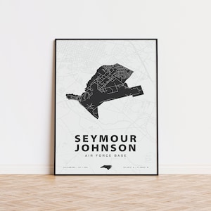 Seymour Johnson Air Force Base Karte drucken