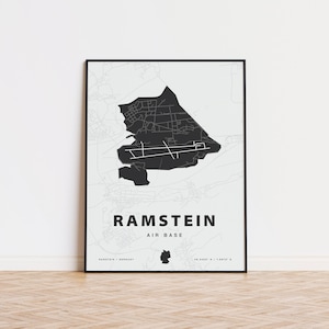 3x Ramstein Air Base Karte