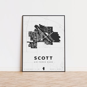 Scott Air Force Base map print