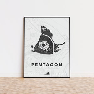 Impresión del mapa del Pentágono
