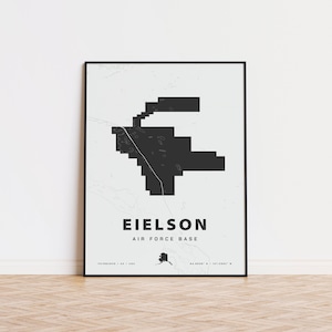 Eielson Air Force Base map print