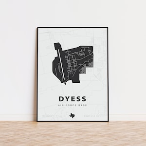 Dyess Air Force Base map print
