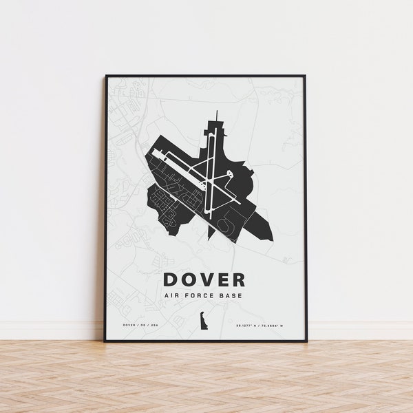 Kartendruck der Dover Air Force Base