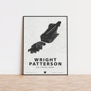 Impresión del mapa de la base aérea Wright Patterson