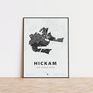 Hickam Air Force Base map print