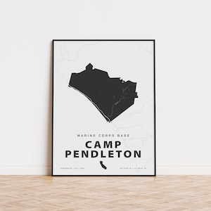 Marine Corps Base Camp Pendleton Karte gedruckt