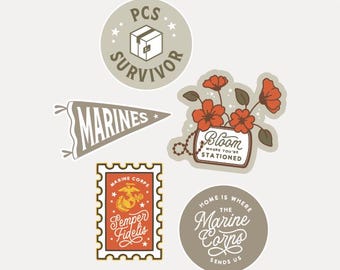 Marine Corps Vinyl Sticker Pack