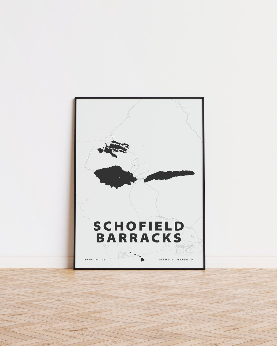 Schofield Barracks Map Print U.S. Army Etsy