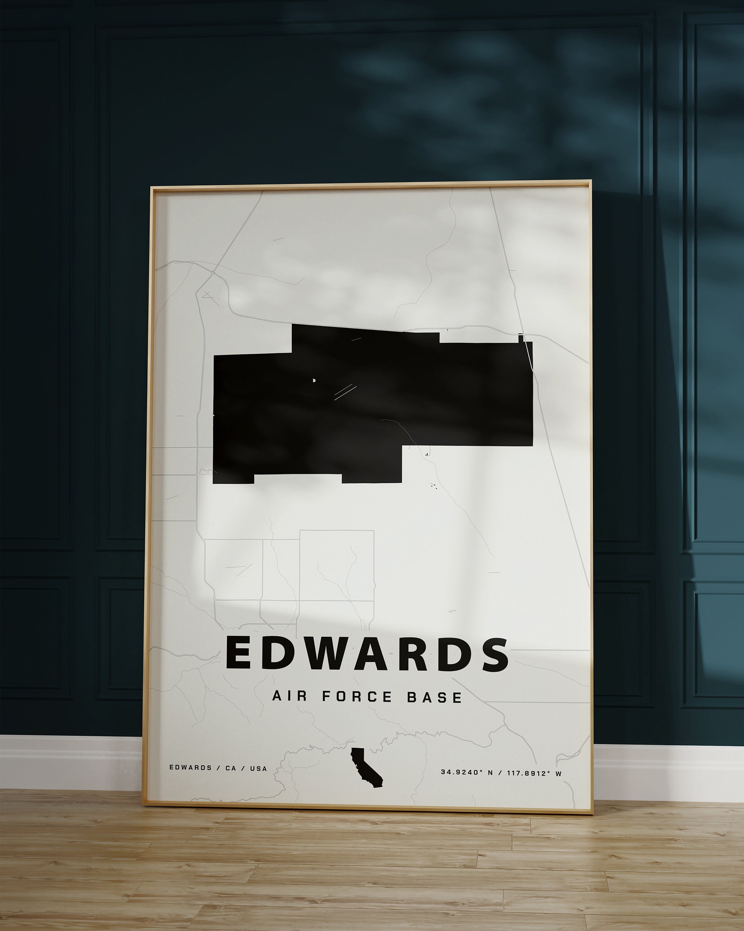Edwards Air Force Base Map Print - Etsy