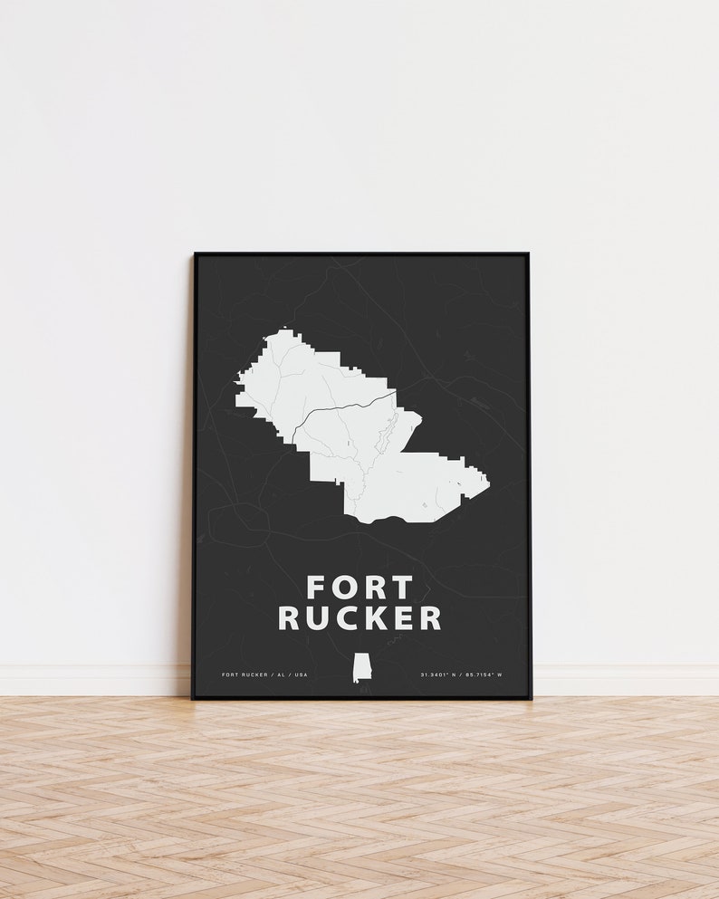 Fort Rucker Map Print | U.S. Army - Etsy