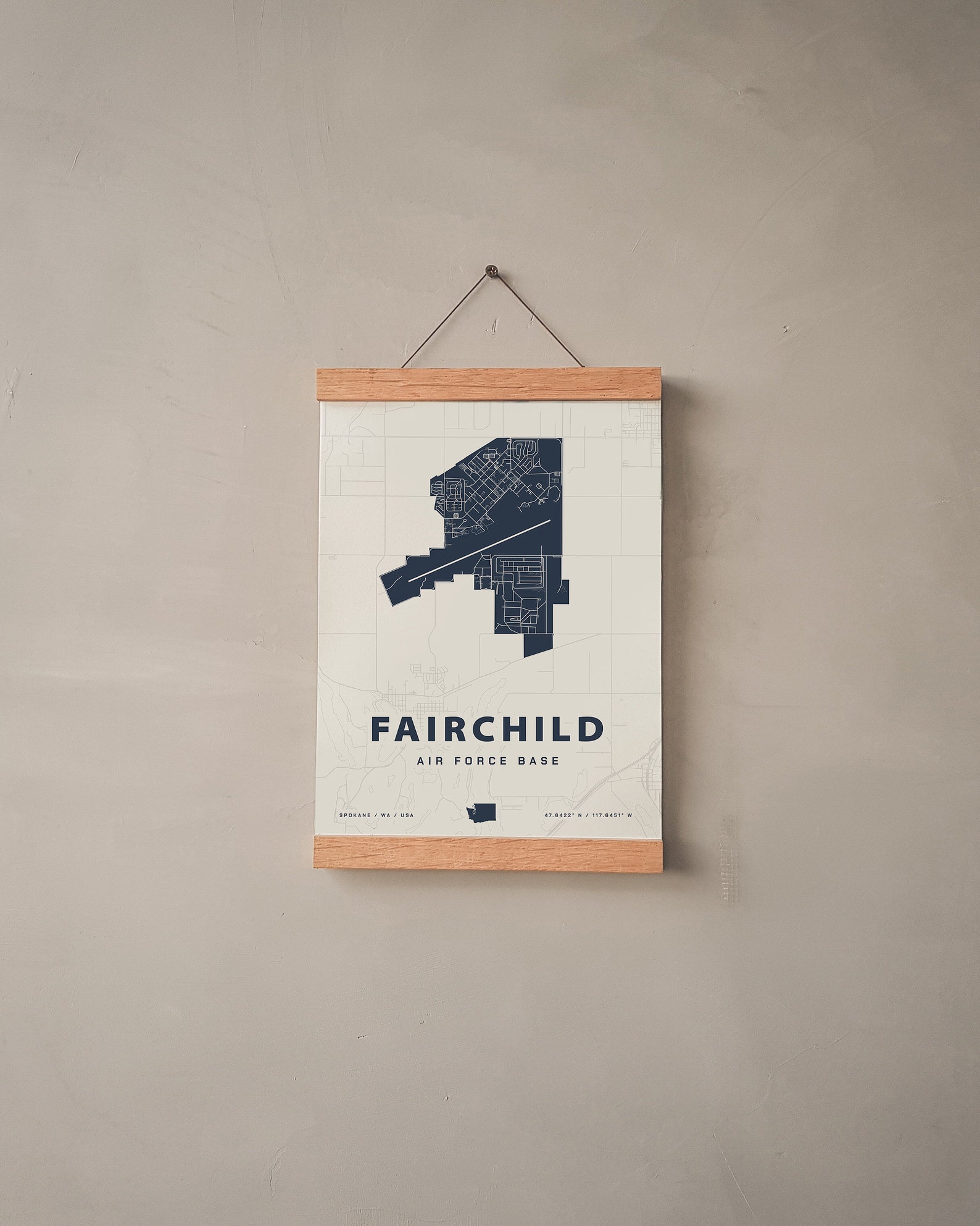 Fafb Map Fairchild Air Force Base Map Print - Etsy