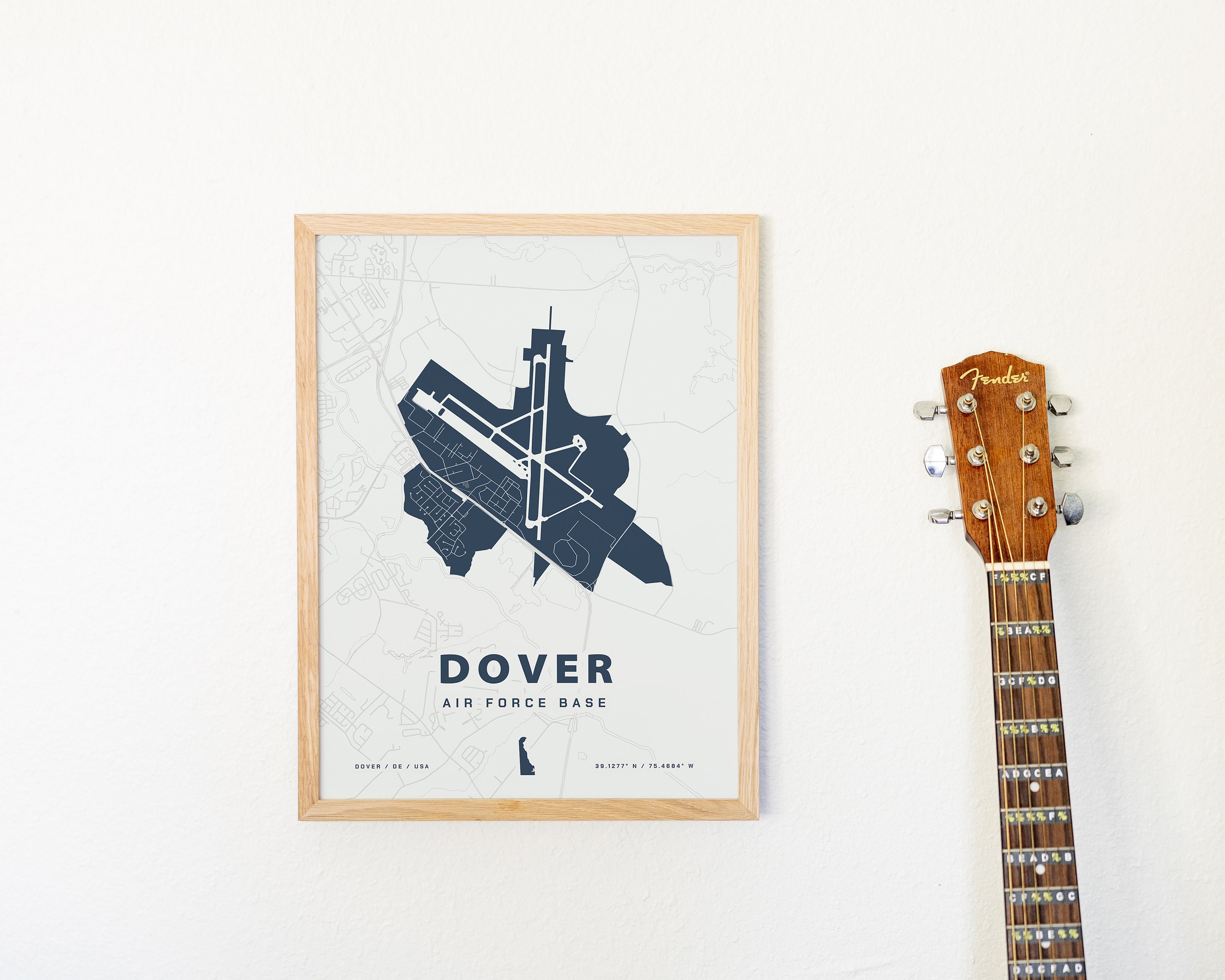 Dover Air Force Base Map Print - Etsy