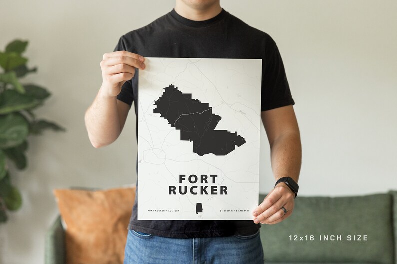 Fort Rucker Map Print | U.S. Army - Etsy