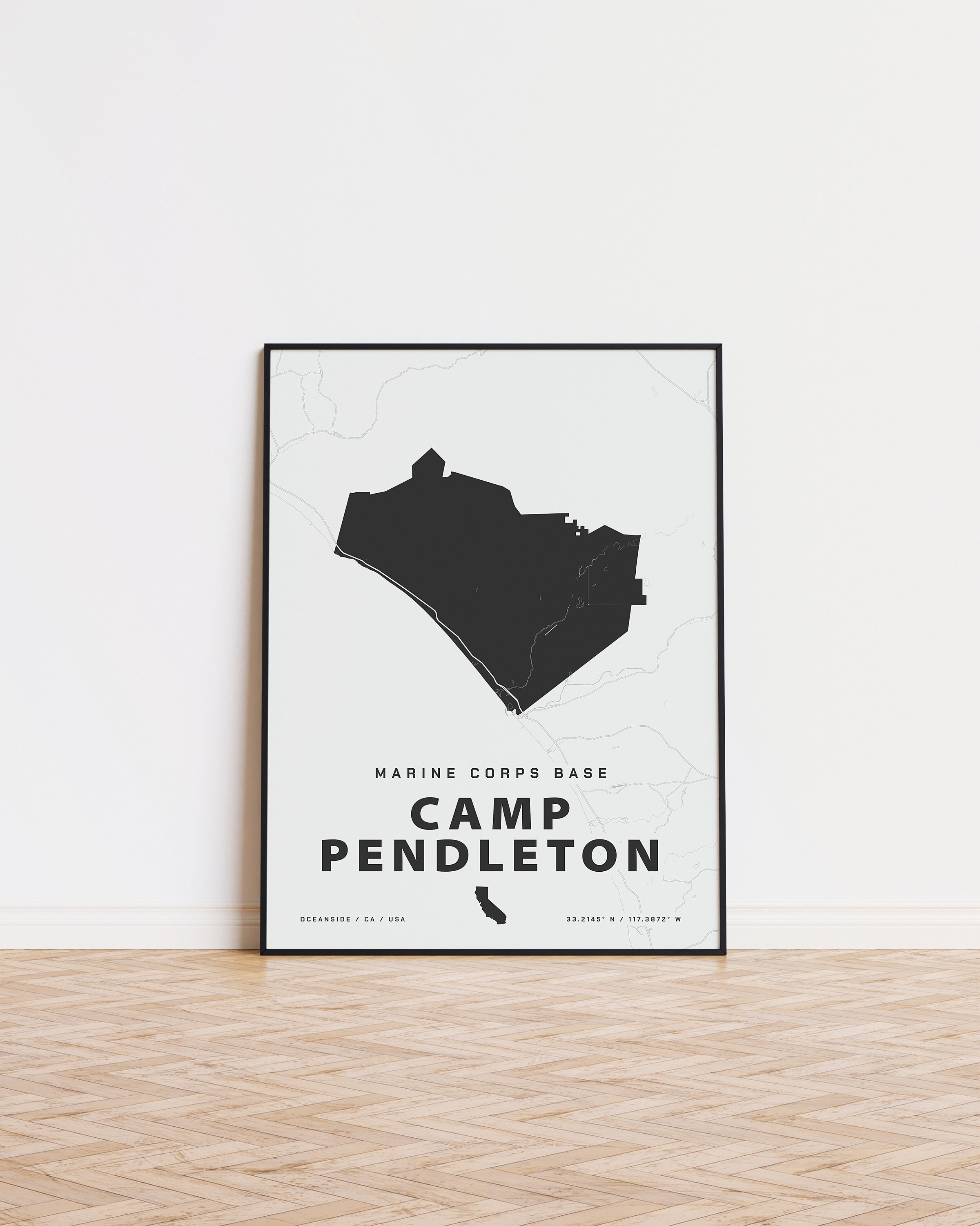 Camp Pendleton Rood Map Marine Corps Base Camp Pendleton Map Print - Etsy