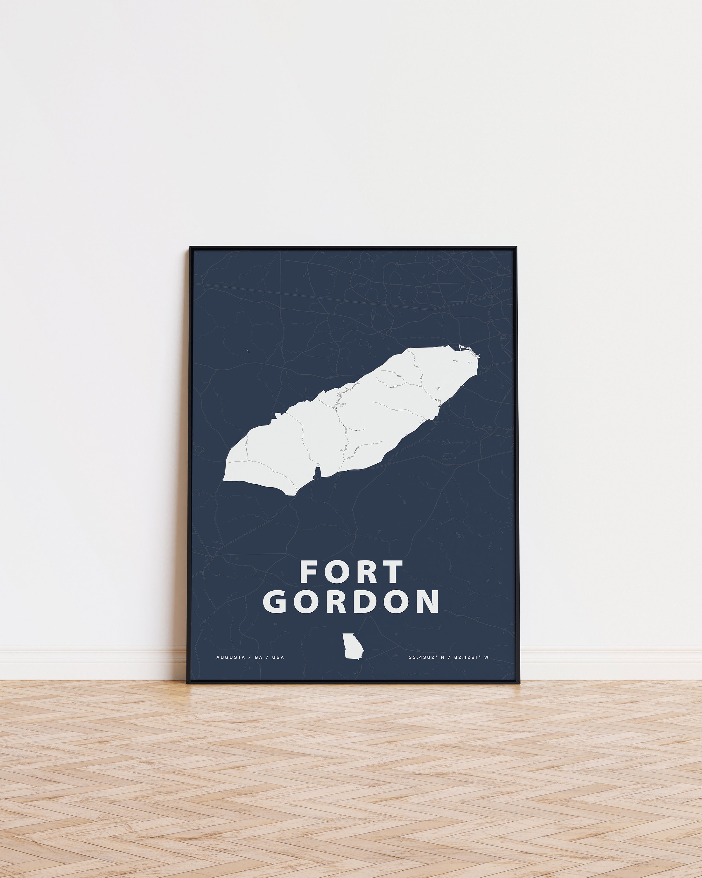 Gordon Map Icon Fort Gordon Map Print - Etsy