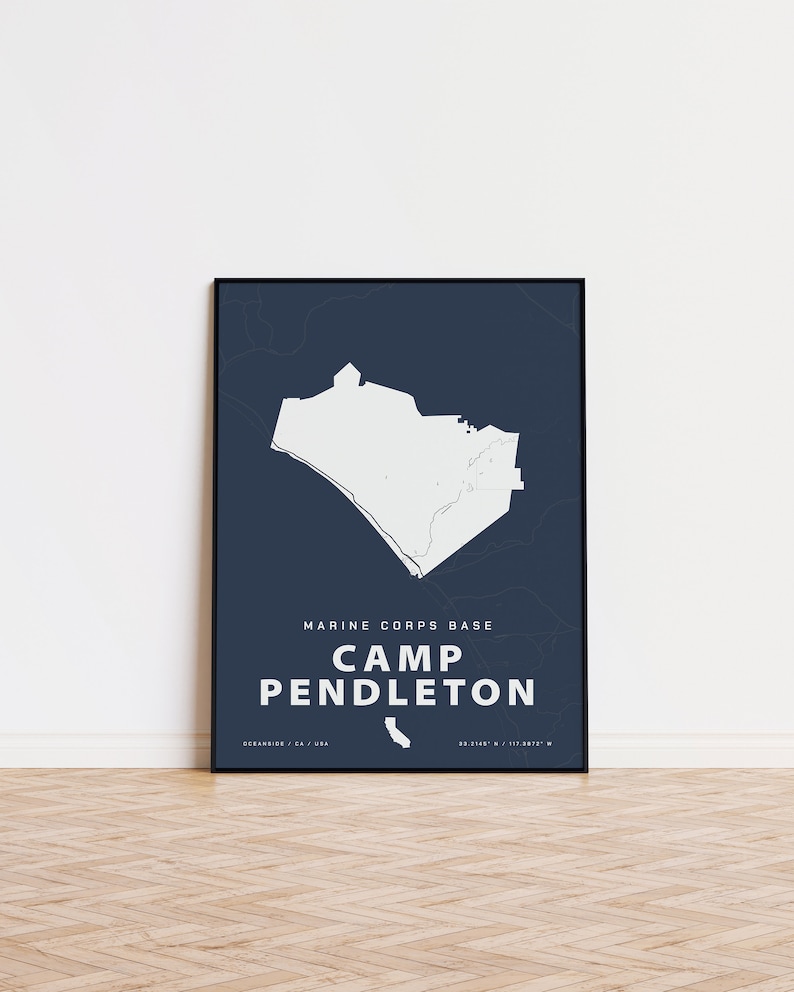 Camp Pendleton Rood Map Marine Corps Base Camp Pendleton Map Print - Etsy
