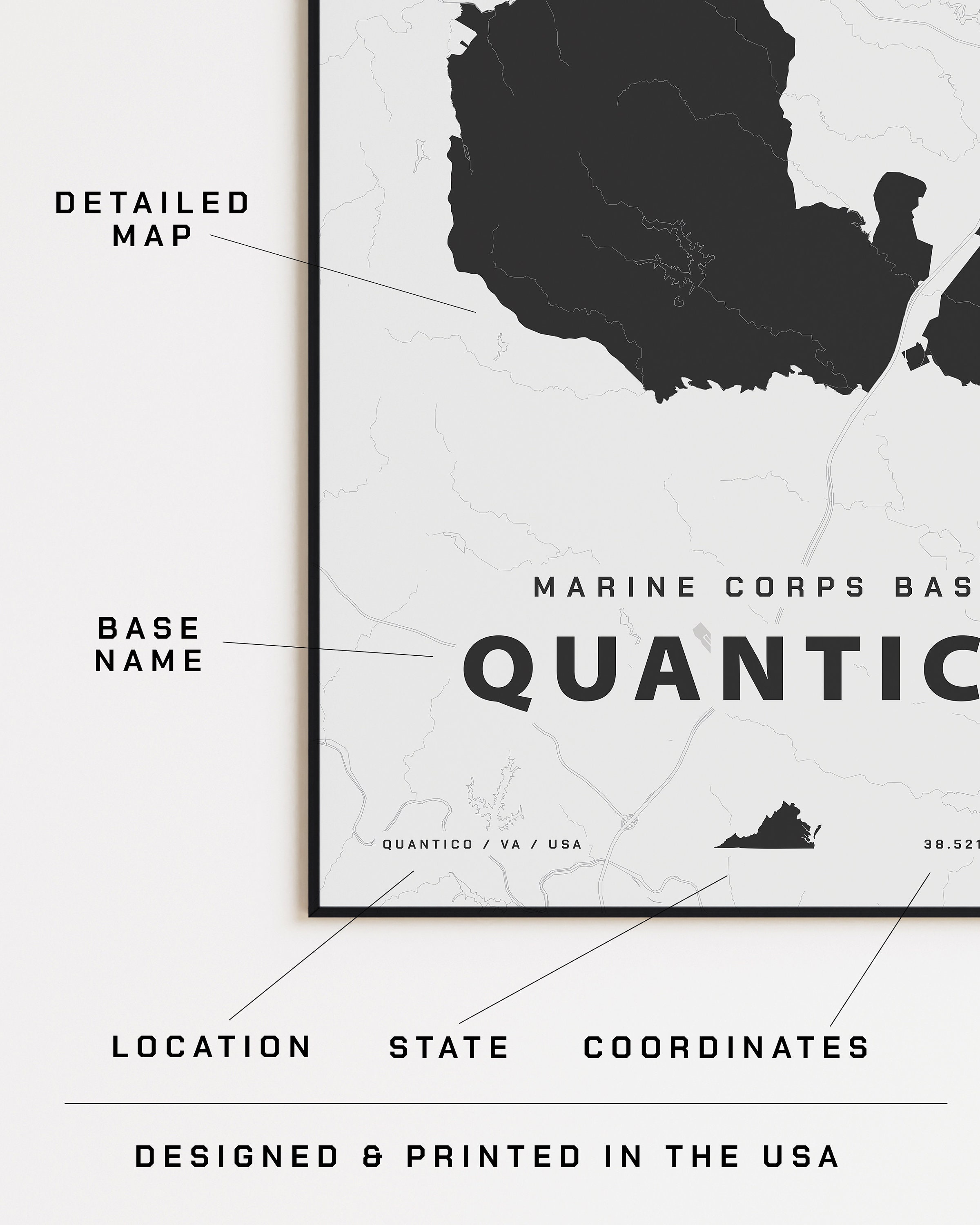 Marine Corps Base Quantico Map Print - Etsy