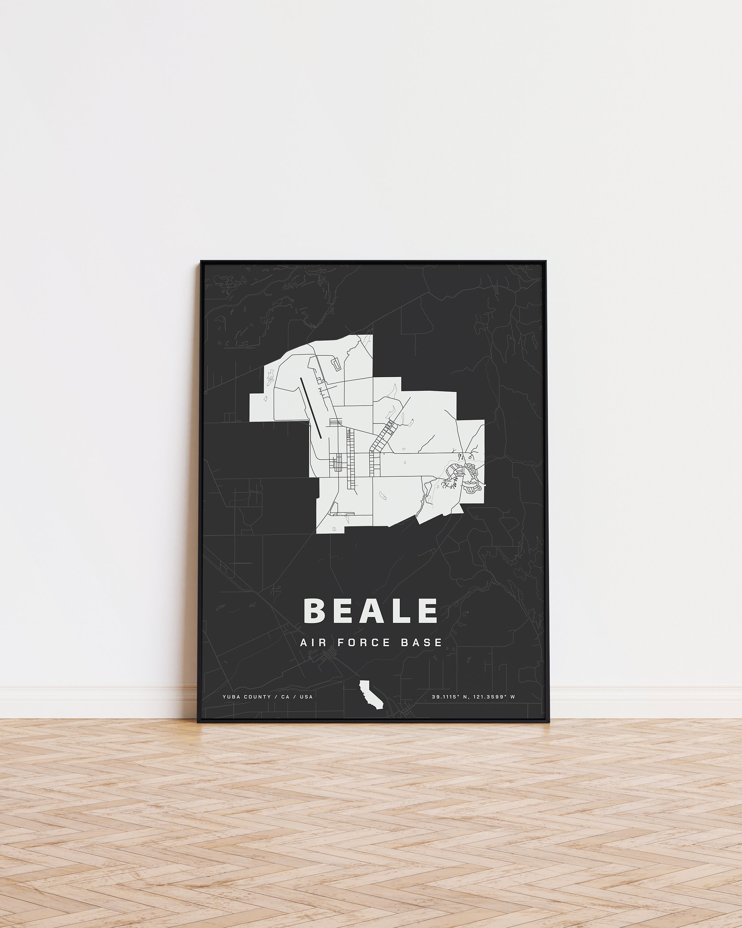 Printable Beale Street Map.pdf Beale Air Force Base Map Print - Etsy