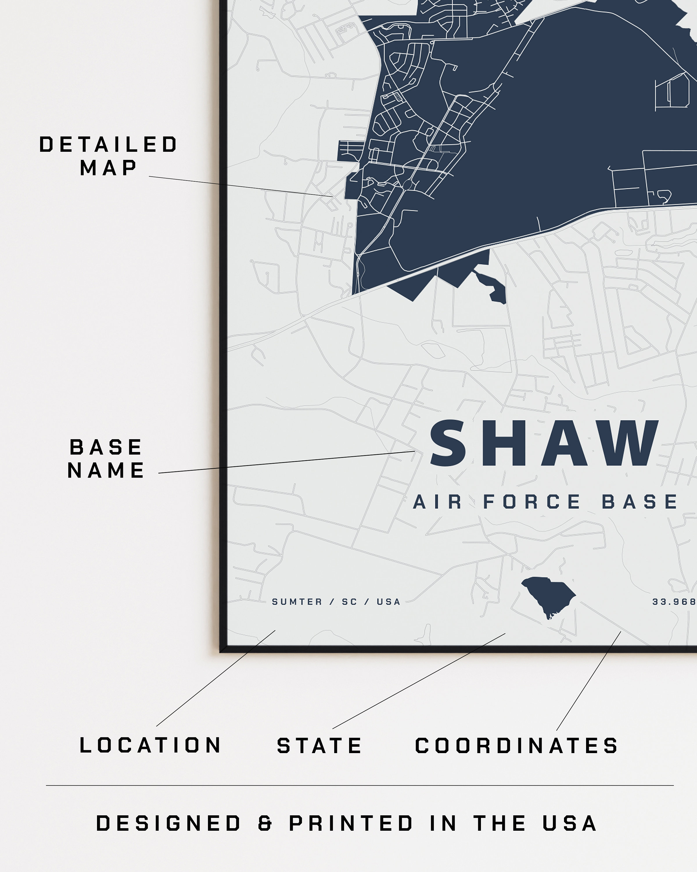 Shaw Air Force Base Map