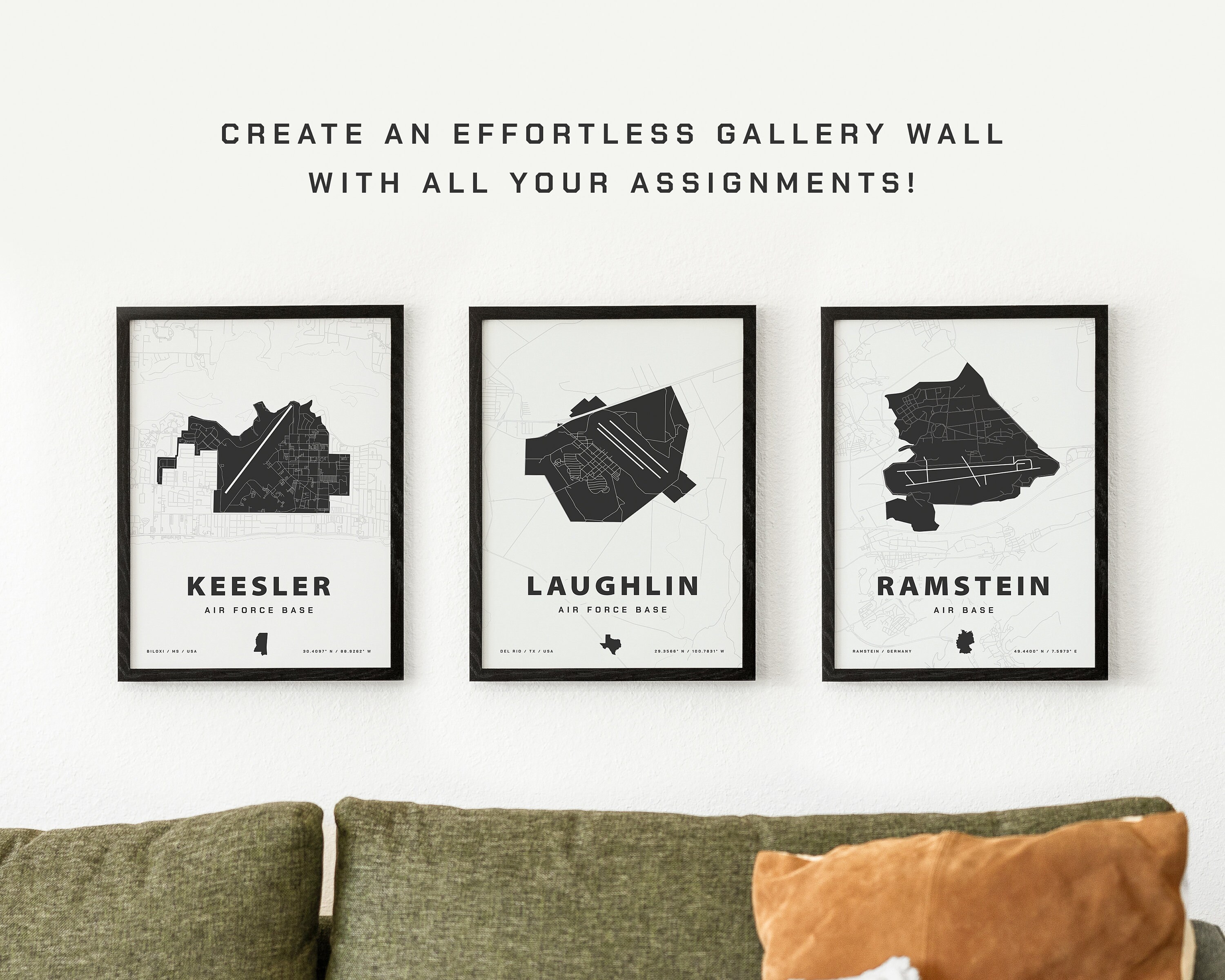 Laughlin Grid Map Laughlin Air Force Base Map Print - Etsy
