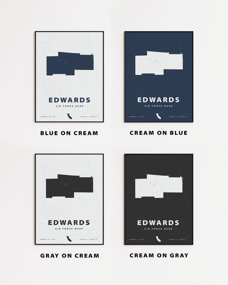 Edwards Building Map Edwards Air Force Base Map Print - Etsy