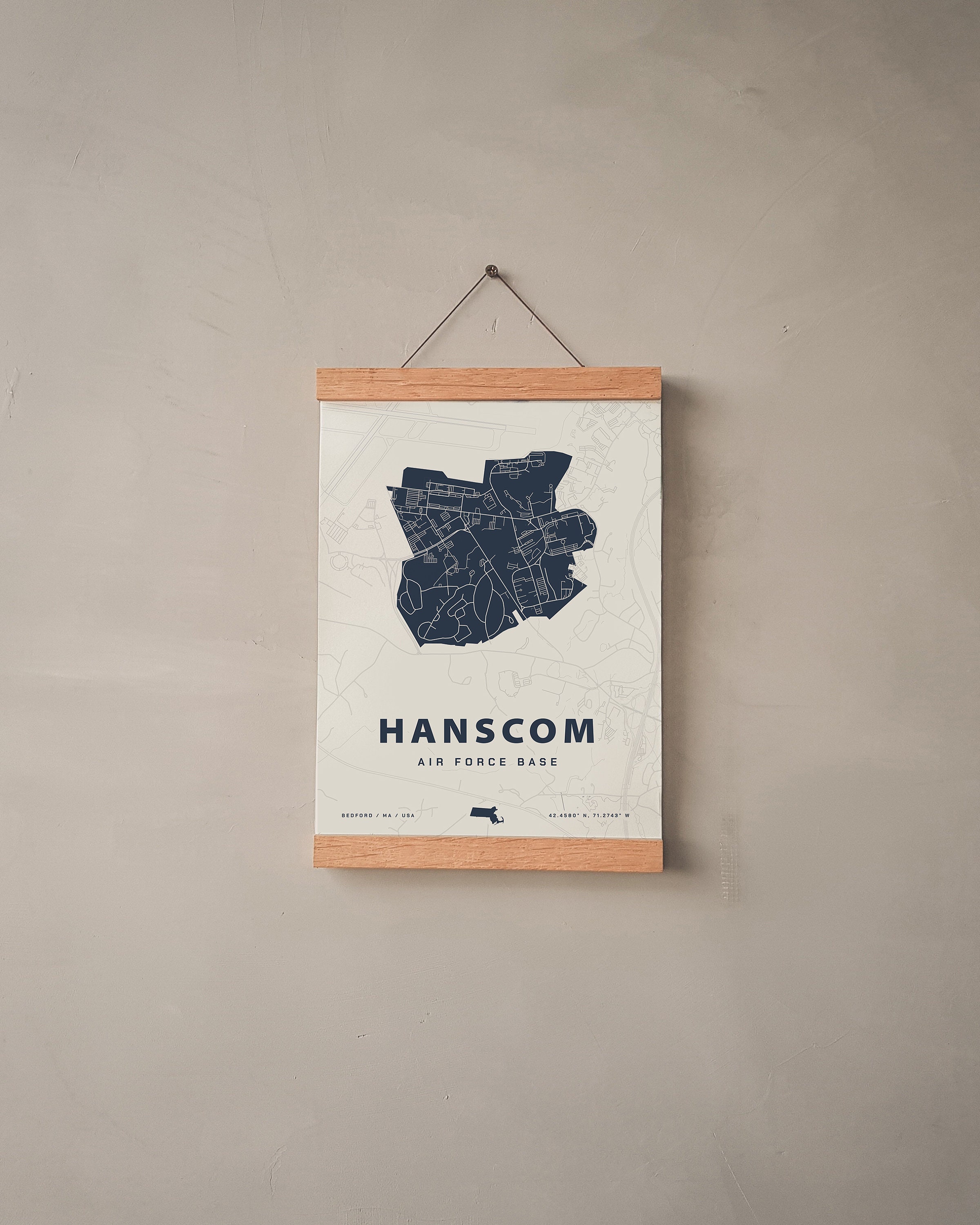 Hanscom Air Force Base Map Print - Etsy