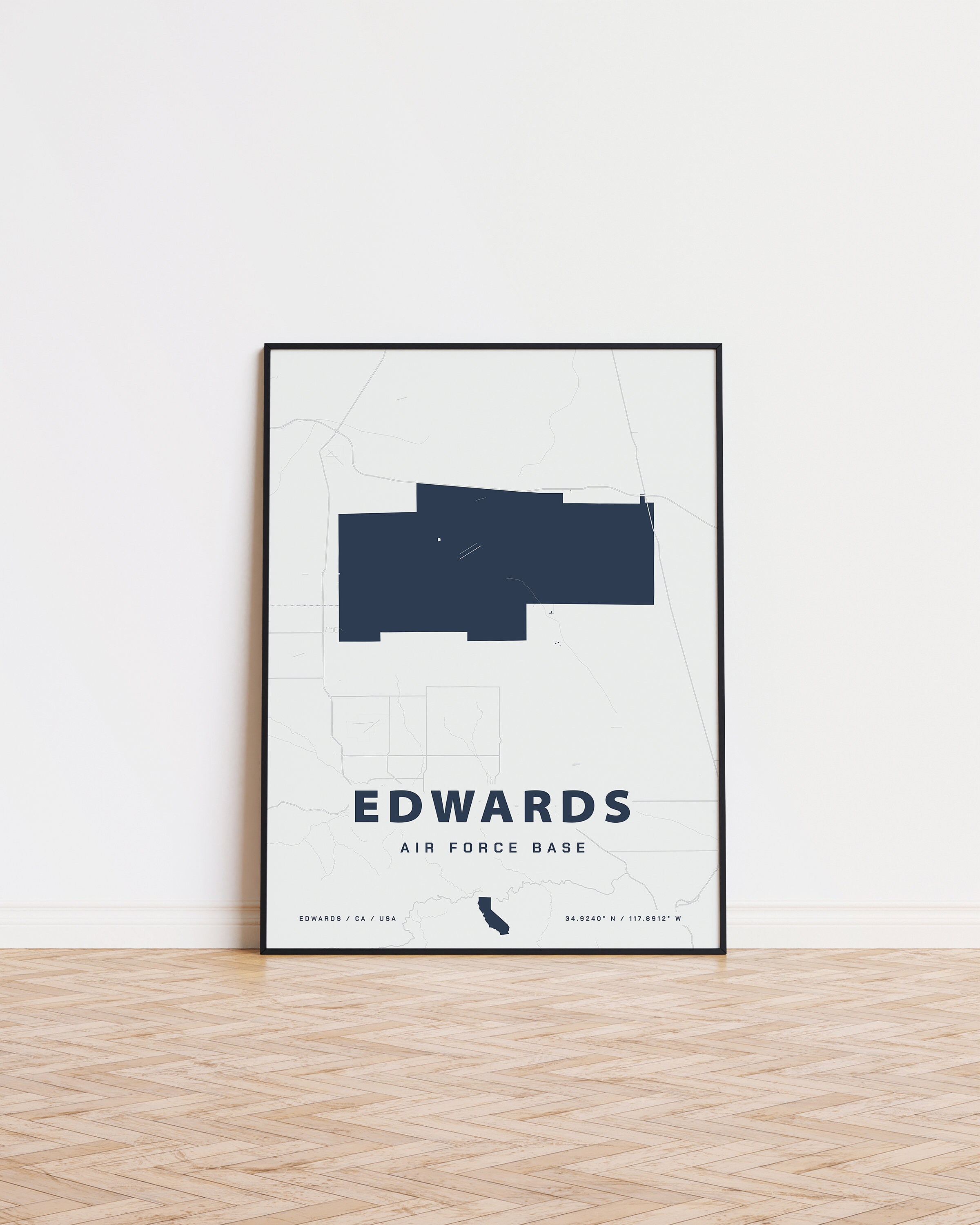 Edwards Air Force Base Map Print - Etsy