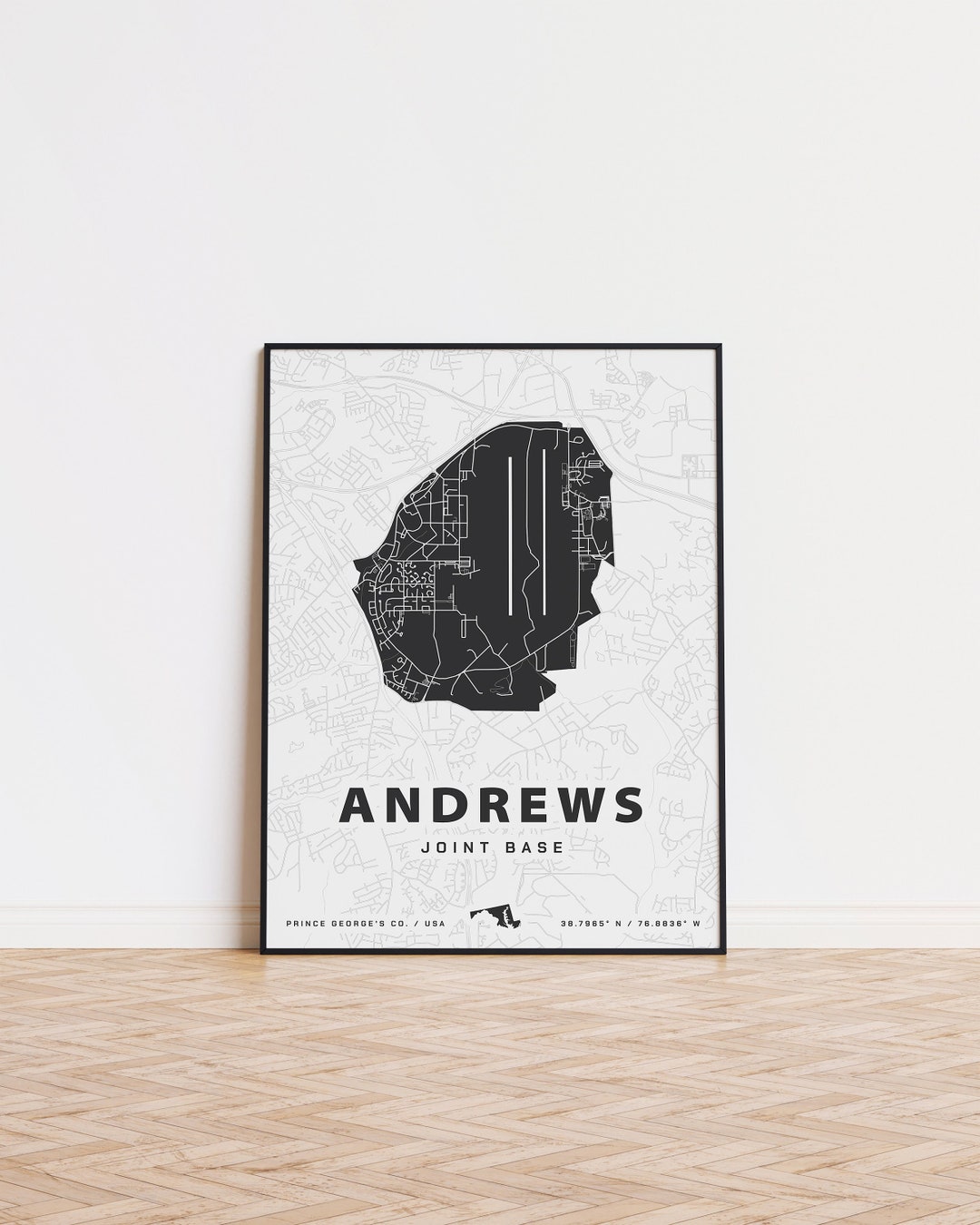 Andrews Joint Base Map Print - Etsy