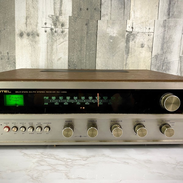 Vintage ROTEL Silver Face Wood RX-400A Stereo Receiver