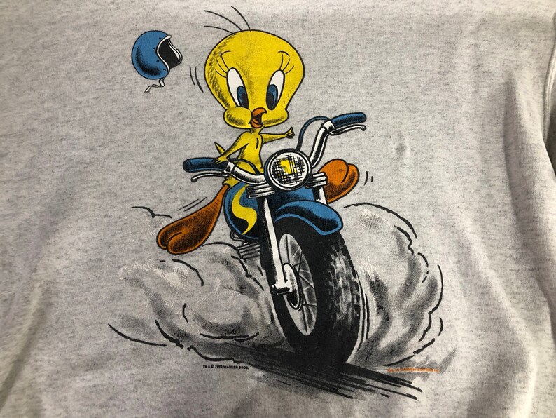 Vintage 1993 Looney Tunes Tweety Bird Motorcycle Ash Gray - Etsy